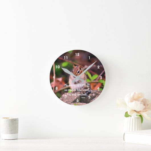 親切な行為感動的引用文 ラウンド壁時計 (ホーム)