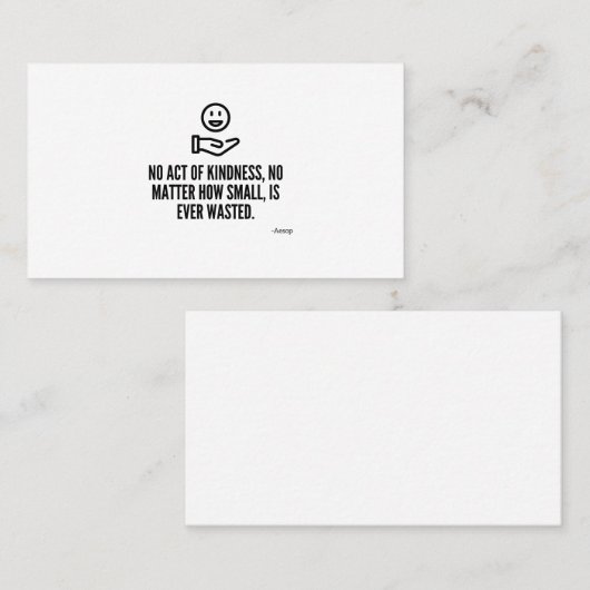 親切な行為 名刺 (正面/裏面)