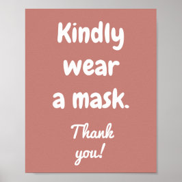 親切な衣服マスクシナモンバラポスター ポスター