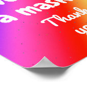 親切な衣服aマスク虹の色ポスター ポスター (角)