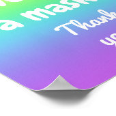 親切な衣服aマスク虹の色ポスター ポスター (角)