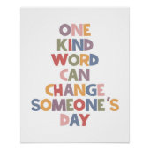 親切な言葉で人の日を変えることができる ポスター (正面)