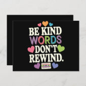 親切な言葉は巻き戻せないおもしろい ポストカード (正面/裏面)