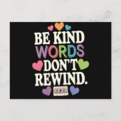 親切な言葉は巻き戻せないおもしろい ポストカード (正面)