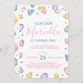 親切な誕生日の一つ 招待状 (正面/裏面)