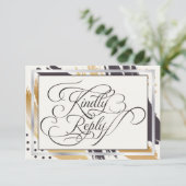 親切な返事 |ストロモダンークと絵を描タイポグラフィ 出欠カード (スタンド正面)