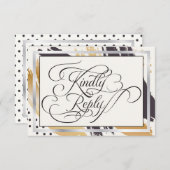 親切な返事 |ストロモダンークと絵を描タイポグラフィ 出欠カード (正面/裏面)