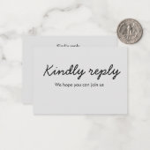 親切な返信の曲の要求の追加の名前の文字ミニマルca ノートカード (正面/裏面インサイチュ)