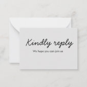 親切な返信の曲の要求の追加の名前の文字ミニマルca ノートカード (正面)