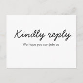 親切な返信の曲の要求の追加の名前の文字ミニマルca ポストカード (正面)