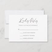 親切な返信の返信カード 出欠カード (正面)