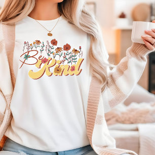 親切な野生の花のやる気を起こさせるタイポグラフィ トライブレンドTシャツ