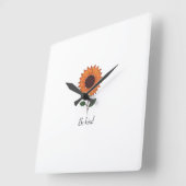 "親切な開花"コレクションからの壁時計 スクエア壁時計 (傾斜)