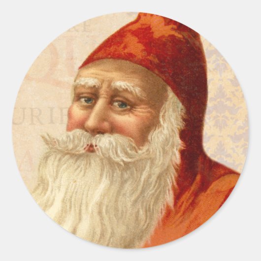 親切な顔を搭載するヴィンテージの旧世界サンタ ラウンドシール (正面)