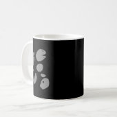 親切な黒いステッカーである コーヒーマグカップ (正面左)