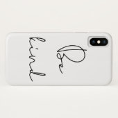 親切な黒いフォント Case-Mate iPhoneケース (裏面(横))