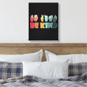 親切なASLアメリカ手話 キャンバスプリント (インサイチュ (寝室))