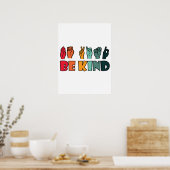 親切なASLアメリカ手話 ポスター (キッチン)