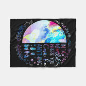 親切なAslアルファベットアメリカ手話ろうA フリースブランケット (正面(横))