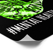 親切なAsl愛サイン言語手メンタルヘルス ポスター (角)