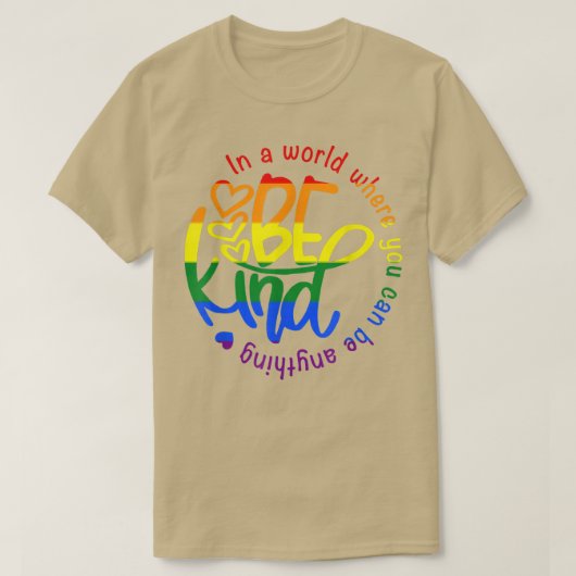親切なLGBTになれる世界で  Tシャツ (デザイン正面)