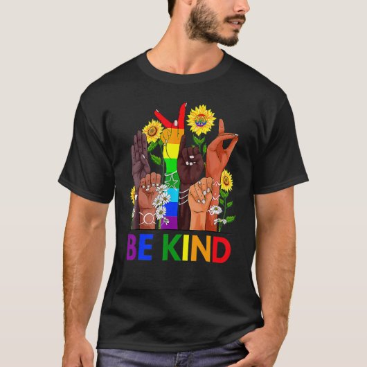 親切なLgbtの人権Lgbtq+ Black Af Tシャツ (正面)