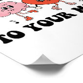 親切にあなたの心にグルービーレトロメンタルヘルス認識 ポスター (角)