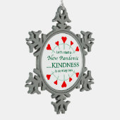 親切にする スノーフレークピューターオーナメント (左)