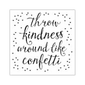 親切にものまわりに紙吹雪スタンプを押す ラバースタンプ (インプリント)