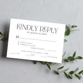 親切にタイポグラフィの食事の選択結婚の 出欠カード