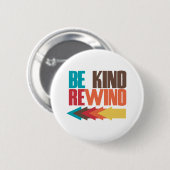 親切にレトロ80年代のユーモアを巻き戻す 缶バッジ (正面&裏面)