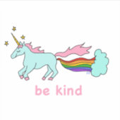 親切に一角獣の愛を育てる シール (正面)