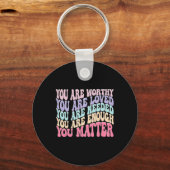 親切に優しいGroovyメンタルヘルスA キーホルダー (裏面)