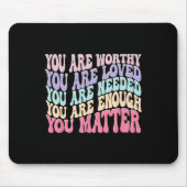 親切に優しいGroovyメンタルヘルスA マウスパッド (正面)