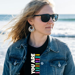 親切に勇敢に頭が切れる感謝 Tシャツ