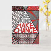 親切に変更を加える – 平和活動家グリーティングカード カード (黄色い花)