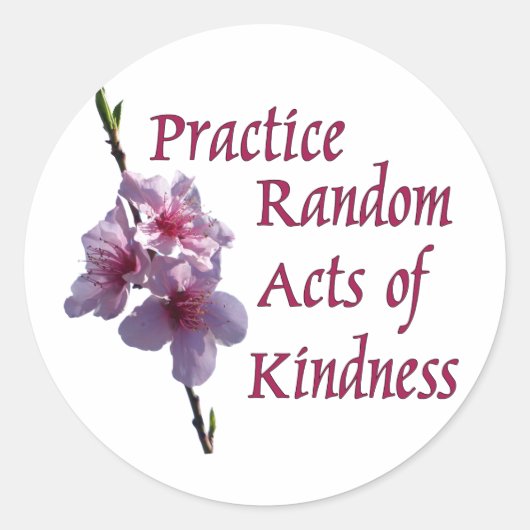 親切に当たるスティッカーを無作為に操る ラウンドシール (正面)