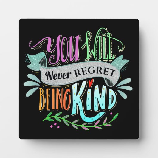 親切に後悔することはない フォトプラーク (正面)