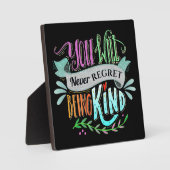 親切に後悔することはない フォトプラーク (正面)