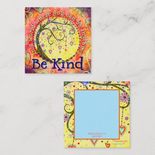 「親切に心を動かす親切なカード スクエア名刺 (正面/裏面)