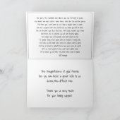 親切に折り畳まれたノートカードをありがとう サンキューカード (内部)