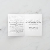 親切に折り畳まれたノートカードをありがとう ノートカード (内部)