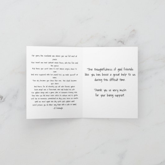 親切に折り畳まれたノートカードをありがとう ノートカード (内部)