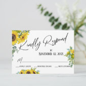 親切に水の色ひまわり&ユーカリに反応 出欠カード (スタンド正面)