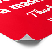 親切に衣服のマスクポスター ポスター (角)