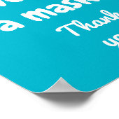 親切に衣服のマスクポスター ポスター (角)