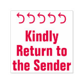 "親切に送信者に戻る" +矢印ゴム印 セルフインキングスタンプ (デザイン)