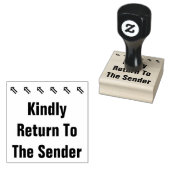 "親切に送信者に戻る" +矢印ゴム印 ラバースタンプ (押印)