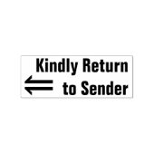 「親切に送信者に戻る」 & Arrow Rubber Stamp ラバースタンプ (インプリント)