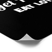 親切に、ステップを取得食べ、タンパク質、ジムおもしろいトレーニング ポスター (角)